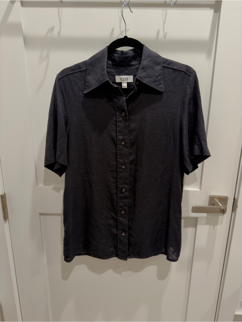 COS Black Linen Shirt